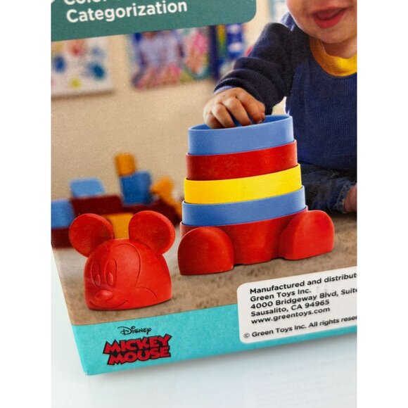 Disney Baby Mickey Mouse Plastic Stacker Toy 6mo+ New, Open Box Green Toys Gift - Picture 6 of 14